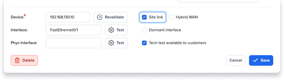 Edit Watch Site link